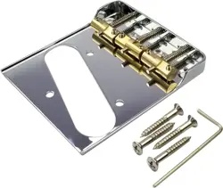 TELECASTER CHROME BRIDGE WITH BRASS SADDLES FOR FENDER TELE GUITAR