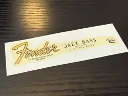 1960'S FENDER JAZZ BASS TRANSITION LOGO DECAL EPHEMERA