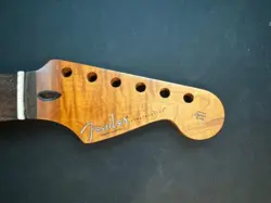 ROSEWOOD/FLAME MAPLE - NEW ELECTRIC GUITAR NECK - FITS FENDER CUSTOM SHOP STRAT