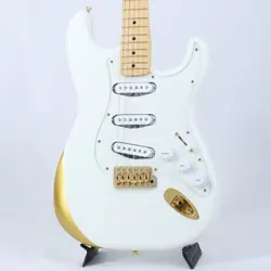 FENDER MADE IN JAPAN KEN STRAT EXPERIMENT #1 MN WHT ELECTRIC GUITAR