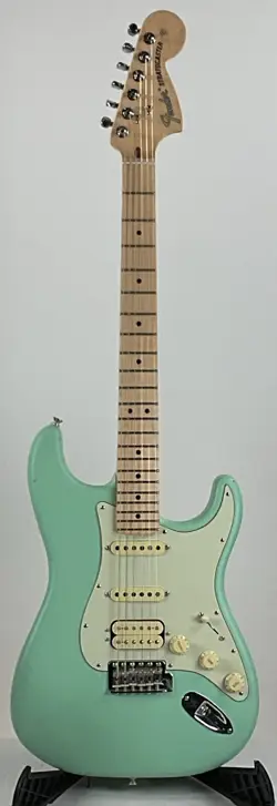 FENDER AMERICAN PERF STRATOCASTER ELECTRIC SOLIDBODY GUITAR, SATIN SEAFOAM GREEN