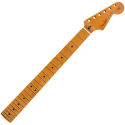 FENDER ROASTED MAPLE STRATOCASTER NECK, MAPLE FINGERBOARD, FLAT OVAL PROFILE