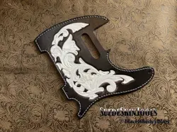 CUSTOM TOOLED LEATHER PICKGUARD FITS FENDER TELECASTER TELE WAYLON