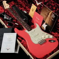 FENDER CUSTOM SHOP MASTER BUILT 1963 STRATOCASTER NOS FIESTA RED BY KYLE MCMILLI