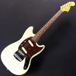 USED 1999-2002 FENDER JAPAN MG66-66 VINTAGE WHITE MIJ '66 MUSTANG 3.19KG W/GB