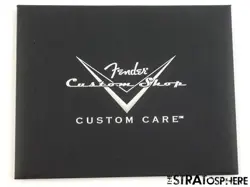 USA FENDER CUSTOM SHOP CUSTOM CARE BOOKLET, MANUALS TAGS   BLACK