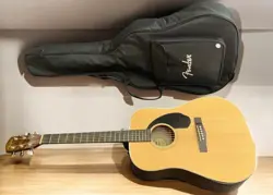FENDER CD-60S ACOUSTIC GUITAR NATURAL FINISH W/ SOFT CASE