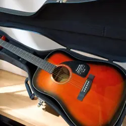 FENDER CD-60 ACOUSTIC GUITAR SUNBURST W/ CASE EXCELLENT CONDITION