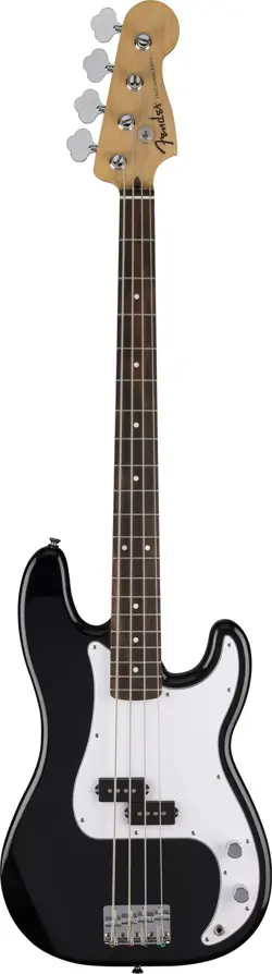 NEW! FENDER STANDARD PRECISION BASS, LAUREL FB, WHITE PICKGUARD, BLACK