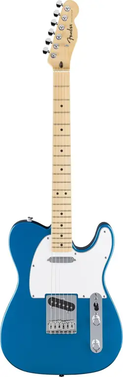 NEW! FENDER STANDARD TELECASTER, MAPLE FB, WHITE PICKGUARD, AQUA MARINE METALLIC