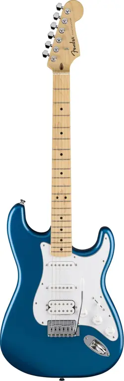 NEW! FENDER STANDARD STRATOCASTER HSS, MAPLE FB, WHITE PICKGUARD, AQUA MARINE