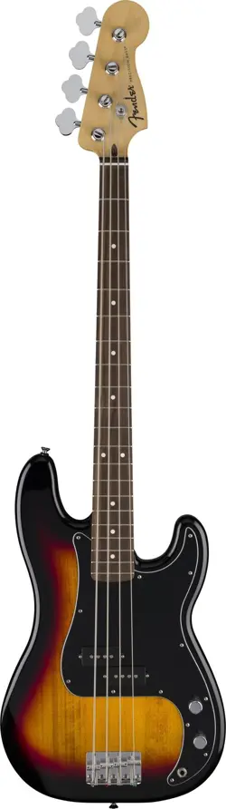 NEW! FENDER STANDARD PRECISION BASS, LAUREL FB, BLACK PICKGUARD, 3-COLOR
