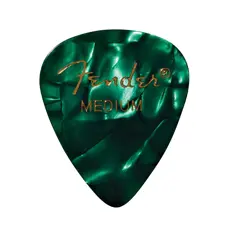 FENDER 351 PREMIUM CELLULOID GUITAR PICKS, GREEN MOTO, MEDIUM 144-PACK (1 GROSS)