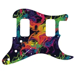 PICKGUARD FENDER BIG APPLE & DOUBLE FAT STRATOCASTER RAINBOW SWIRL