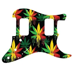 PICKGUARD FENDER BIG APPLE & DOUBLE FAT STRATOCASTER RASTA DRIP