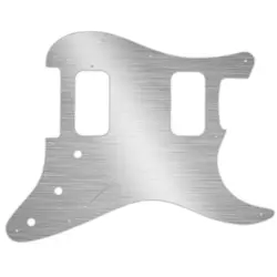 PICKGUARD FENDER BIG APPLE & DOUBLE FAT STRATOCASTER FAUX BRUSHED SILVER