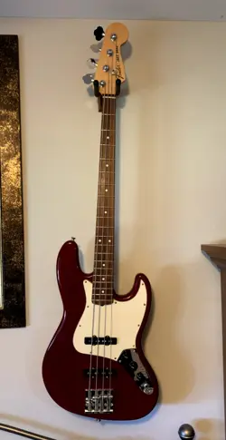 FENDER HIGHWAY ONE JAZZ BASS 2007 - MIDNIGHT WINE TRANSPARENT