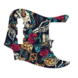 PICKGUARD FOR FENDER MADE IN MEXICO JAZZ BASS 4 STR FLASH TATTOO