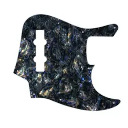 PICKGUARD FOR FENDER MADE IN MEXICO JAZZ BASS 4 STR BLACK ABALONE