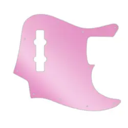 PICKGUARD FOR FENDER MADE IN MEXICO JAZZ BASS 4 STR PINK MIRROR