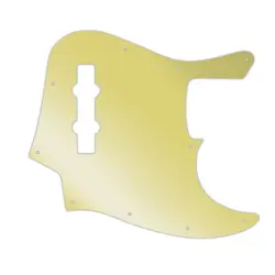 PICKGUARD FOR FENDER MADE IN MEXICO JAZZ BASS 4 STR GOLD MIRROR