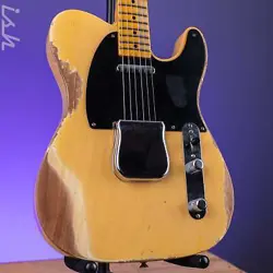 2023 FENDER CUSTOM SHOP 1950 DOUBLE ESQUIRE HEAVY RELIC NOCASTER BLONDE