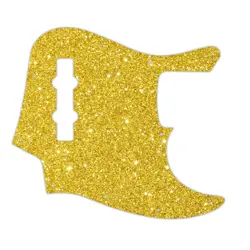 PICKGUARD FOR FENDER MADE IN MEXICO JAZZ BASS 4 STR GOLD SPARKLE