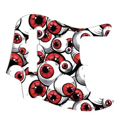 PICKGUARD FOR FENDER MADE IN MEXICO JAZZ BASS 4 STR RED EYE