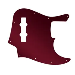 PICKGUARD FOR FENDER MADE IN MEXICO JAZZ BASS 4 STR RED MIRROR