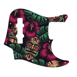 PICKGUARD FOR FENDER MADE IN MEXICO JAZZ BASS 4 STR ALOHA TIKI