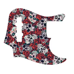 PICKGUARD FOR FENDER MADE IN MEXICO JAZZ BASS 4 STR DIA DE MUERTOS