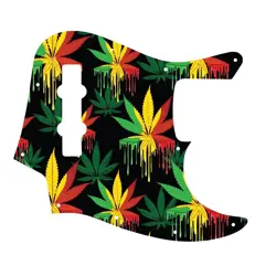 PICKGUARD FOR FENDER MADE IN MEXICO JAZZ BASS 4 STR RASTA DRIP
