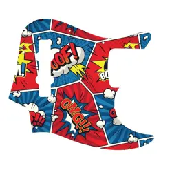 PICKGUARD FOR FENDER MADE IN MEXICO JAZZ BASS 4 STR COMIC