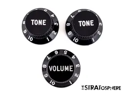 *NEW CONTROL KNOBS FOR FENDER SQUIER CLASSIC STRATOCASTER BLACK