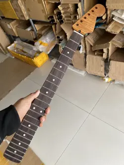 ELECTRIC GUITAR NECK ROSEWOOD 22FRETS ROASTED FLAME MAPLE FENDER STRAT REPLAC