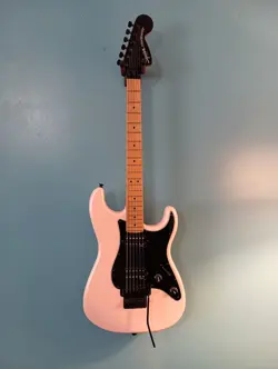 FENDER SQUIER CONTEMPORARY STRATOCASTER  FLOYD ROSE  ELECTRIC GUITAR SHELL PINK 