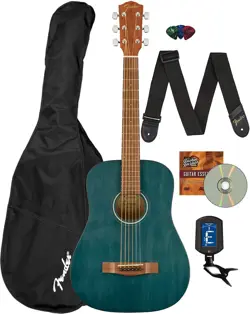 FENDER FA-15 3/4-SCALE KIDS STEEL STRING ACOUSTIC GUITAR - BLUE LEARN-TO-PLAY BU