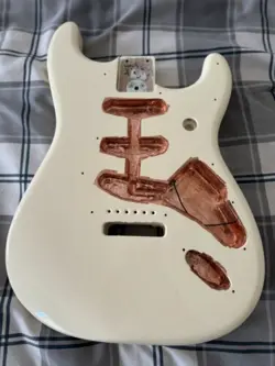 FENDER RITCHIE BLACKMORE STRATOCASTER STRAT BODY OLYMPIC WHITE.