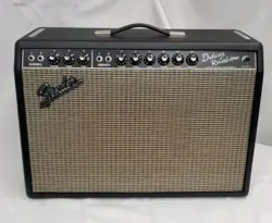 FENDER VINTAGE REISSUE '65 DELUXE REVERB GUITAR COMBO AMP BLACK - MINT