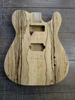 TELECASTER-STYLE GUITAR BODY, BLACK LIMBA, P90/H
