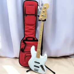 FENDER MEXICO PLAYER JAZZ BASS - 2 SINGLE-COIL PICKUPS, USED, STICKER RESIDUE