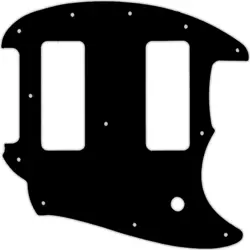 WD CUSTOM PICKGUARD FOR FENDER OFFSET SERIES MUSTANG #01 BLACK