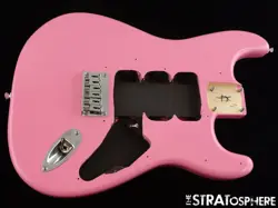 FENDER SQUIER SONIC HT STRATOCASTER STRAT BODY & HARDWARE HARDTAIL FLASH PINK
