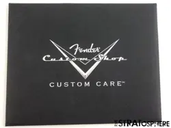 USA FENDER CUSTOM SHOP CUSTOM CARE BOOKLET, MANUALS / TAGS BLACK
