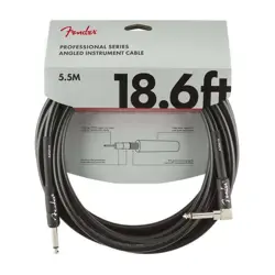 NEW FENDER PROFESSIONAL SERIES CABLE - 18.6' - STRAIGHT/ANGLE - BLACK