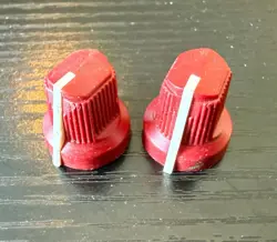 FENDER RED AMP KNOBS 1980'S