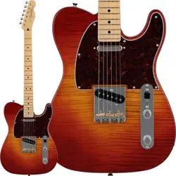 FENDER MIJ 2024 HYBRID II TELECASTER FMT (FLAME SUNSET ORANGE TRANSPARENT/MAPLE)