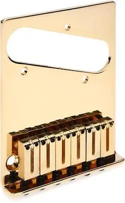 FENDER 6-SADDLE AMERICAN SERIES TELECASTER BRIDGE ASSEMBLY - GOLD
