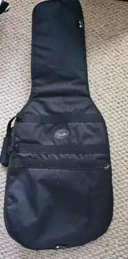 FENDER PADDED ELECTRIC GUITAR CARRY CASE GIG BAG SOFT SHELL BLACK