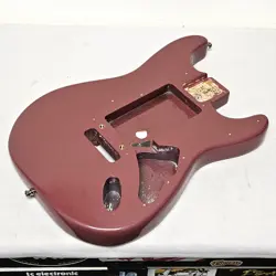 1994 FENDER USA STRAT BODY BURGUNDY MIST PINK - AMERICAN ELECTRIC GUITAR 90S